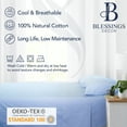 thumbnail image 2 of Blessings Decor 400 Thread Count 100% Cotton Bed Sheets Deep Pocket, Cotton Bedsheets Crisp Cool and Strong Bed Linen (KING, Ballad Blue), 2 of 7
