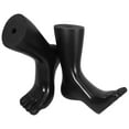 thumbnail image 2 of WEUVEB Shoe Shape Plastic Foot Mannequin Realistic Design Black 1 Pair Product Presentation, 2 of 9