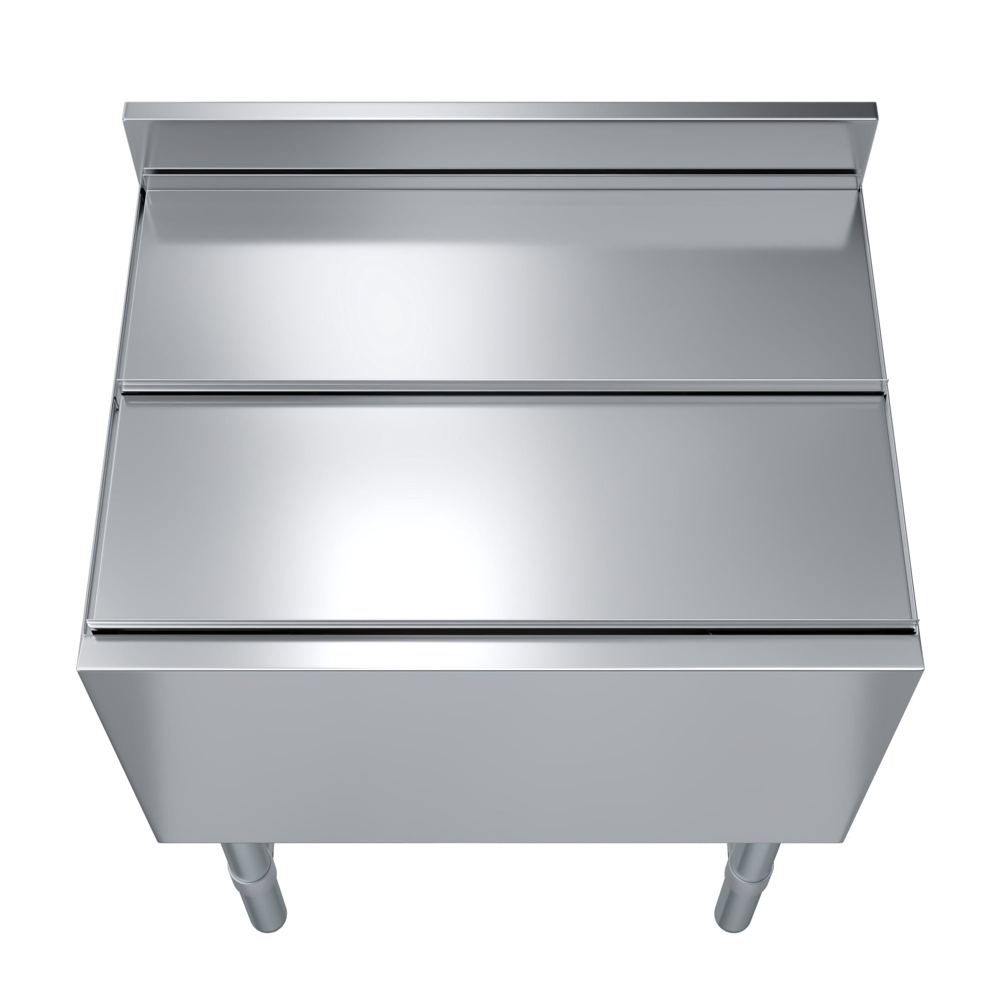 AmGood Underbar Ice Bin 18.5 in. x 24 in. x 30 in. | Stainless Steel Ice Chest With Sliding Lid | NSF