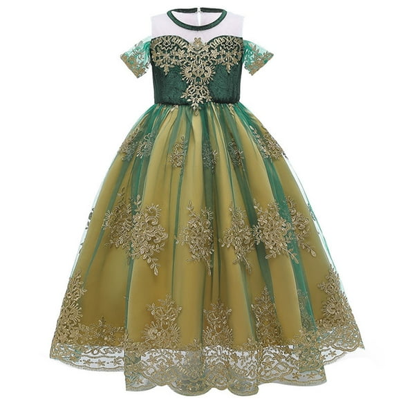 Girls Anna Dress Birthday Wedding Party Pageant Special Occasion Princess Dress Up