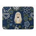 thumbnail image 1 of Carolines Treasures BB5095RUG Bleu Fleurs Afghan Hound Machine Lavable Mémoire Mousse Tapis, 1 of 4