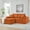 Orange, variant on Leumius Modular Sectional Sofa,Cloud Sectional Couch with Deep Seat,Modern Modular L-Shape Sofa Couch with Chaise,Upholstered Boneless Couches for Living Room Bedroom,Black