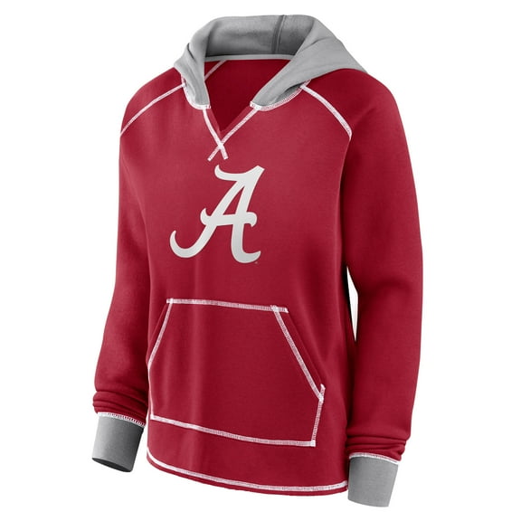 Women's Fanatics Crimson Alabama Crimson Tide Plus Size Boom Pullover Hoodie