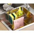 thumbnail image 3 of Kitchen Sink Caddy Organizer for Soap, Sponge, Dish Brush - Small Silver Dish Drainer Rack, 3 of 5