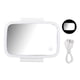 thumbnail image 2 of Espejo liderado para para visera solar, espejo de maquillaje para visera solar para coche, luces led envolventes, enchufe de tálil de pantalla y juega con clip trasero retrápil, 2 of 7