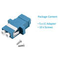 thumbnail image 1 of LC Fiber Optic Adapter - LC to LC Duplex Singlemode Coupler - 30 Pack - Blue, 1 of 7