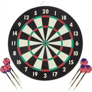 Trademark Games Paper Wound Dart Board with Six 17g Brass Tipped Darts