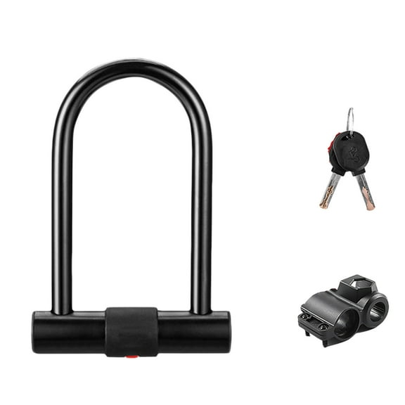 WYLQQ Bike U-Lock, Premium Bike Lock Set, Heavy Duty Security Bike Lock with Steel Cable, Anti-Theft Bicycle Lock for Road Mountain Bikes, Motorcycles