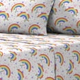 thumbnail image 5 of Dream Factory Unicorn Rainbow Twin 3 Piece Sheet Sets, Polyester, Microfiber, Pink, Child, 5 of 6