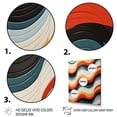 thumbnail image 3 of Designart "Optical Illusions Mid Century Magic in Orange III" Abstract Wall Art Print, 3 of 5