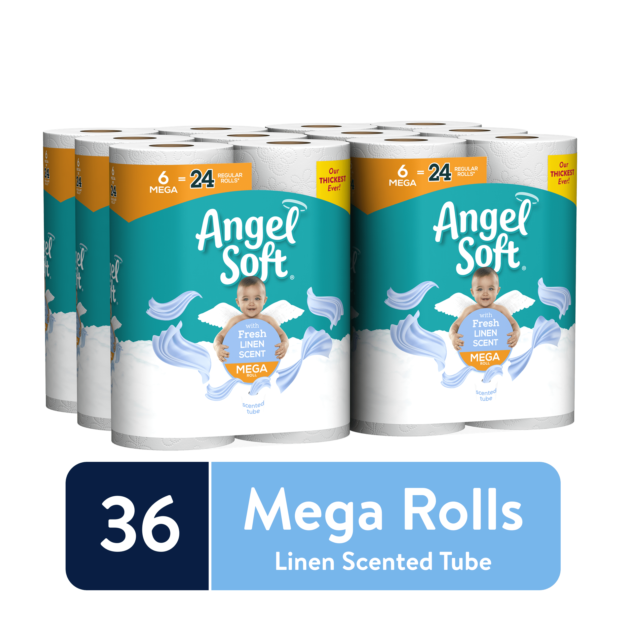 Angel Soft Toilet Paper, Linen, 36 Mega Rolls (= 144 Regular Rolls) eBay