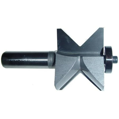 

Magnate 7124B 90 Degree V-Shaped Edge Banding Router Bit - 1-1/4 Cutting Height 1/2 Shank Diameter 1-25/32 Overall Diameter 1-1/2 Shank Length