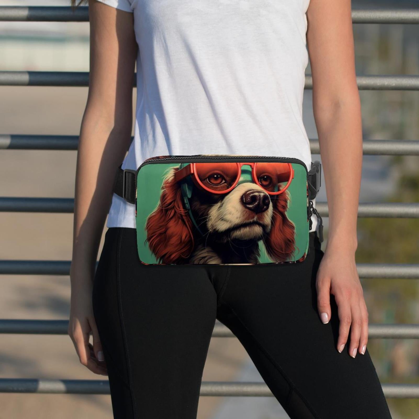 Dog Adjustable Lightweight Running Belt Waist Bag with Extension Strap for Unisex