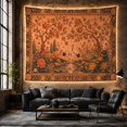 thumbnail image 6 of Cranes Beside a Reflective Pond, Serene Folk Art for Bird Lovers, Ornamental Nature Wall Art, Housewarming Gift, Tapestry Wall Hanging for Bedroom and Living Room, 6 of 7