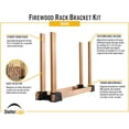 thumbnail image 3 of ShelterLogic LumberRack Firewood Rack Adjustable Plastic Bracket Kit, Black, 3 of 6
