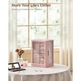 thumbnail image 5 of 360° Rotating Jewelry Box with 7 Drawers, Spacious Vertical Jewelry Organizer with Glass Window, Jewelry Storage Case, Dustproof & Moisture-resistant Design, Pink, 5 of 6