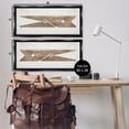 thumbnail image 3 of Stupell Industries Minimal Laundry Clothespins Abstract Painting Black Floater Framed Canvas Art Print Wall Art, 31 x 14, Set of 2, 3 of 9