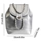 thumbnail image 2 of Mochila pequeña para mujer mochilas de cuero PU con cordón cadena de gran capacidad correas ajustables para los hombros bolsa de viaje de Color sólido, 2 of 9