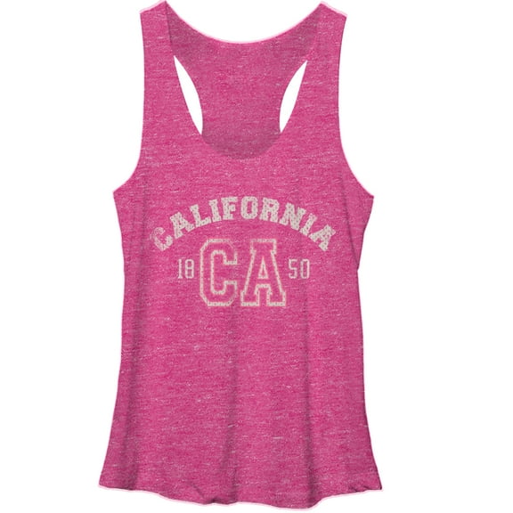 Women's Lost Gods California 1850  Racerback Tank Top Pink Heather X Large