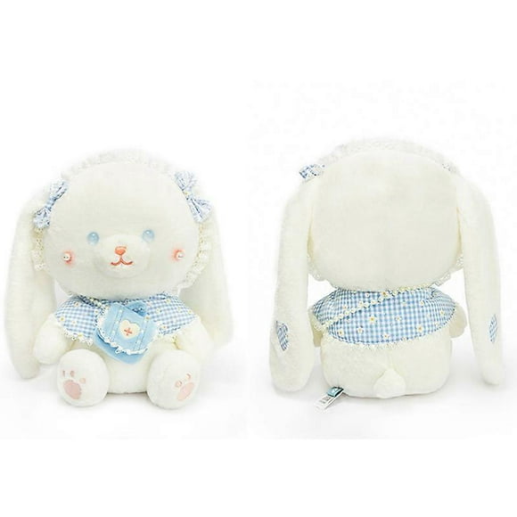 (Blue-30CM)Net Red Lolita Bunny Bear Turned Into A Rabbit Backpack Cat Plush Toy Princess Rabbit Doll Little White Rabbit Doll Pillow