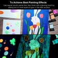 thumbnail image 6 of AUREUO Glow in the Dark Acrylic Paint, 8 Colors x 2 fl oz / 60ml Neon UV Black Light Paints for Easter Rocks, Wood, Craft, Canvas, Paint Party Supplies, 6 of 8