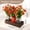 Orange#A, variant on Mason Jar Table Centerpiece with Wood Tray, LED Lights & Faux Flowers – Orange Farmhouse Decor for Dining Room