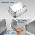 thumbnail image 5 of Stainless Steel Cat Litter Box - Medium to Large Indoor Metal Litter Pan Tray, High Sided, Easy to Clean No Stick Rustproof Odorless Pet Toilet for Cats Kitty Rabbit (Silver, 17.7" x13.8" x6"), 5 of 8