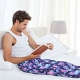 thumbnail image 7 of Haiem White Skull Flower Men's Pajama Pants Ultra Lightweight Pjs Bottoms Sleepwear Bottom Pants With Pocket Drawstring-Medium, 7 of 7