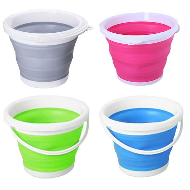 Collapsible Bucket, Small Cleaning Bucket Mop Buckets for Household Outdoor Car Washing Tub Plastic Foldable Portable Camping Beach Sand Water Pot