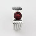 thumbnail image 2 of Natural garnet ring Mens Garnet Ring 925 Sterling Silver Gift For Him Garnet Statement Ring Promise Ring January Birthstone mens Ring, 2 of 3