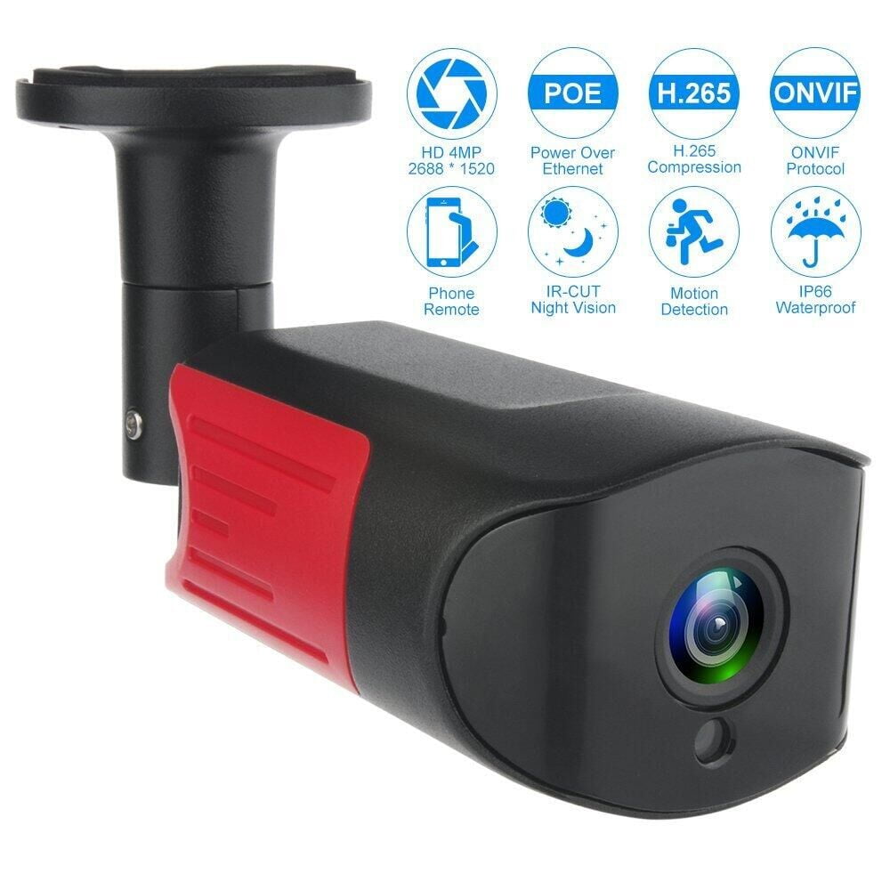 floureon 1440p 4 0mp wireleess wifi poe ip camera with 4mm lens 50ft night vision ip66 waterproof motion detection remote view walmart com
