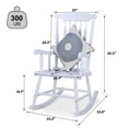 thumbnail image 2 of MF Studio Patio Rocking Chairs Solid Wood Porch Rocker with PU Painting, White, 1PC, 2 of 5