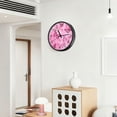 thumbnail image 6 of Voice Activated Clock with Glow Light 12 Inch Large Silent Wall Clock Battery Operated for Home Decor Pink Butterfly Pattern, 6 of 8