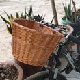 thumbnail image 6 of Fairnull Bicycle Basket Weather-resistant Large Capacity Wicker Hand Woven Front Bike Basket Cycling Accessory, 6 of 10