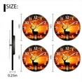 thumbnail image 2 of Personalized Wall Clock Non-Ticking Silent Clocks Battery Operated Round Clocks Decorative for Bathroom,Office-Silhouette Of Deer Against Sunset, With Forest Lake(14inch), 2 of 4