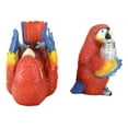 thumbnail image 3 of Red Scarlet Macaw Parrot Wine Bottle And Salt Pepper Shakers Holder Figurine Set, 3 of 9