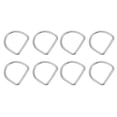 thumbnail image 1 of Uxcell Metal D-Rings, 304 Stainless Steel D Ring Welded Solid Dee Rings DIY Accessories for Dog Collars 3x30mm, 1 of 6