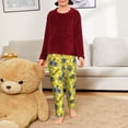 thumbnail image 6 of Wukai Honeybee Print Teenagers' Pajama Pant Sleep Pajama Lounge Pant PJ Bottoms with Pockets and Button Fly(Available in Big & Tall)-XS(5-6), 6 of 6