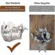 thumbnail image 3 of Tiger Ye Yaksha Dragon God Tengu Black Tortoise,Half Face Skull Scary Mask, 3 of 5
