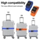 thumbnail image 2 of Paquete de 4 correas para equipaje, correas para equipaje resistentes y bloqueables, correas para equipaje ajustables y bloqueables, correas de embalaje naranjas y azules, 2 of 8
