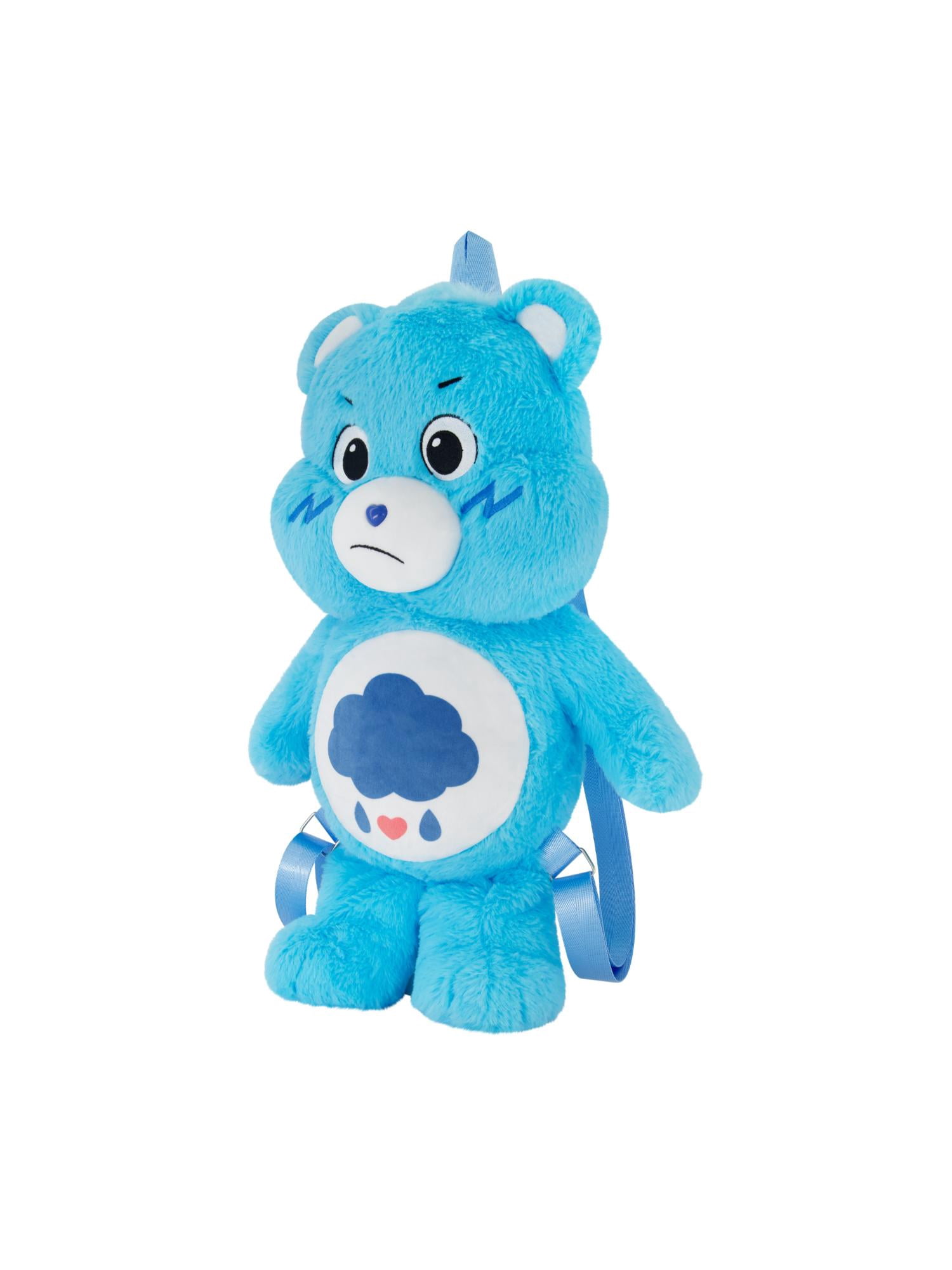 Care Bears Mini Backpack, Grumpy Bear Plush Small Travel Bag Purse for Men and Women, Blue, 16 Inch