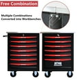 thumbnail image 2 of Aukfa Tool Box 7-Drawer Rolling Tool Chest Combination Workbench for Workshop Garage, Black, 2 of 9