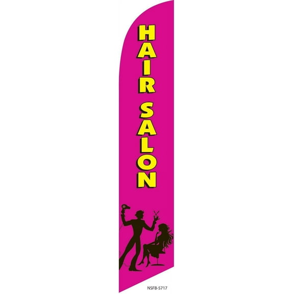 Hair Salon Feather Banner Swooper Flag, Replacement Flag Only