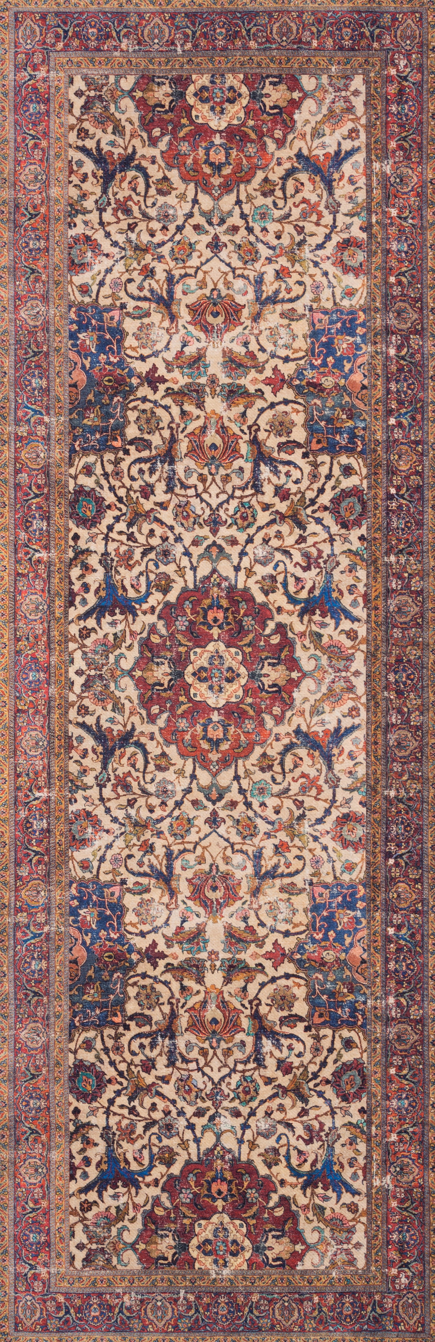 Loloi II Loren Collection LQ-11 Sand / Multi Oriental Area Rug 3'-6" x 5'-6"