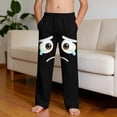 thumbnail image 5 of Boys Sweatpants Lounge Pants Funny Sad Face Print with Pockets Polyester Spandex 4-14 Years Black Comfort Pajama Bottoms,Size 4 T, 5 of 6