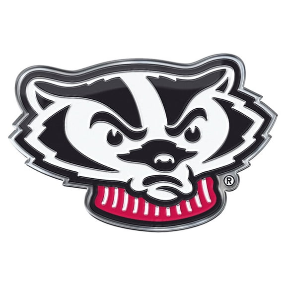 Fanmats, University of Wisconsin Embossed Color Emblem 2