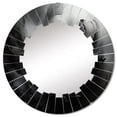 thumbnail image 2 of Designart "Tempestuous Dance Grey Storm II" Landscapes Round Wall Mirror - Traditional Oval Printed Decorative Oversized Mirror - Multiple Color Options, 2 of 4