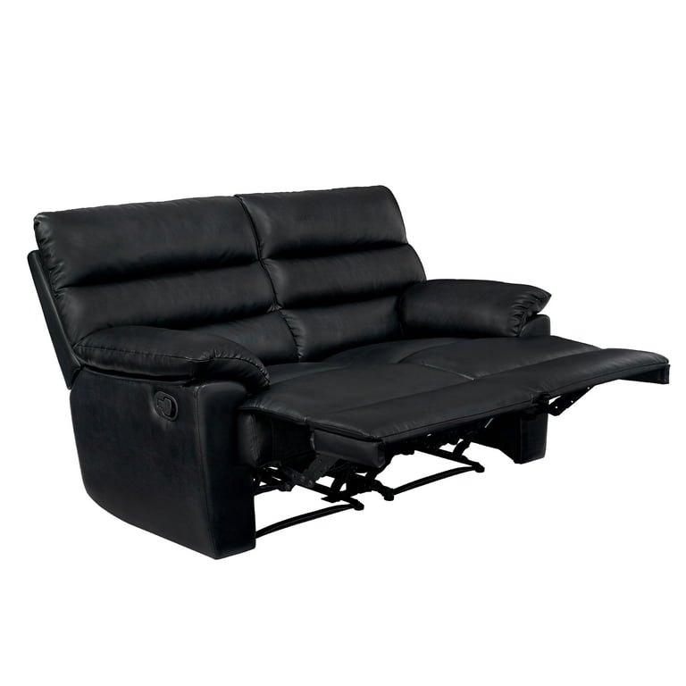 Relax A Lounger Bristol Recliner 2 Seater Loveseat Black Faux