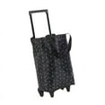thumbnail image 2 of Carrito de compras plegable y portátil, de tela Oxford, con ruedas y asa extensible para viajes, color negro, 2 of 12