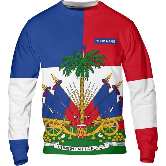 Personalized Haiti Shirt Haitians Flag Pride Shirt Haiti Shirts for Men & Women Haitian Pride Tshirt Haitian Flag Shirt (Sweatshirt, 2XL)